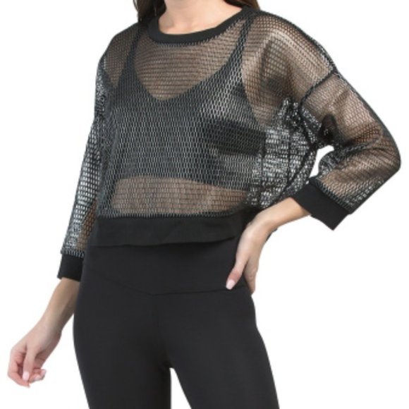 New Good American The Warrior Crop Cover-Up Top XS NWT - Picture 5 of 15